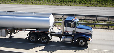 Photo of fuel tanker truck on highway