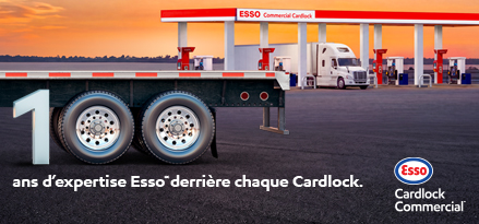 Station commerciale CardlockMC Esso. "Depuis 100 ans, EssoMC alimente chaque station Cardlock."