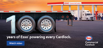Esso Commercial CardlockTM station with headline: "100 years of EssoTM powering every Cardlock.
